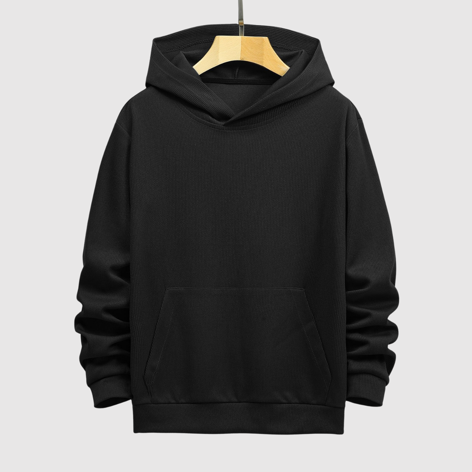 Daniel – Klasická mikina s kapucí ve strukturovaném úpletu