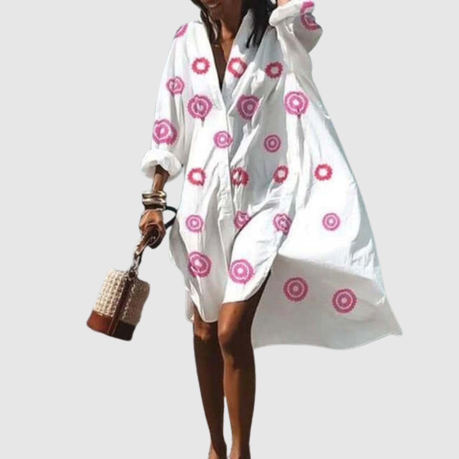 Eliška – Plážové šaty z lehké bavlny s potiskem