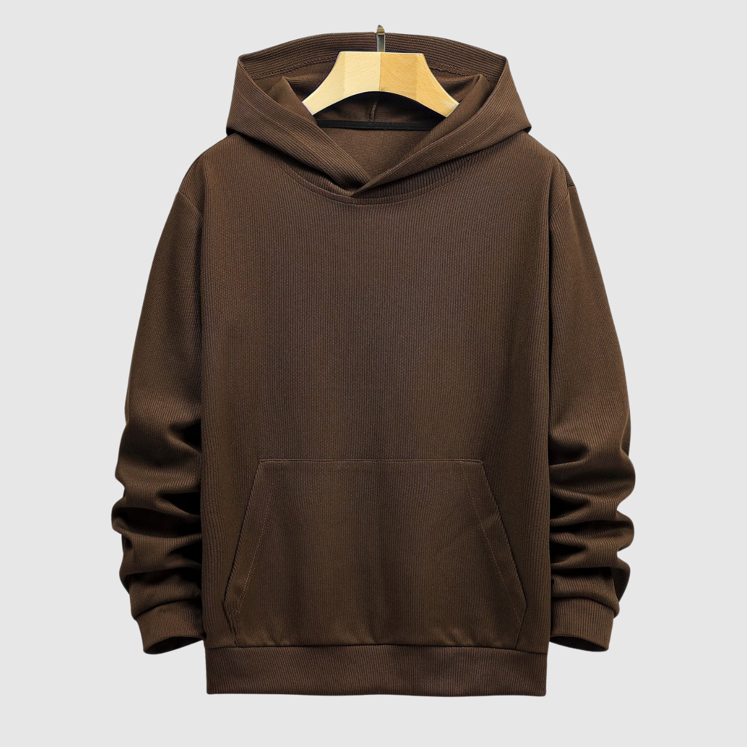 Daniel – Klasická mikina s kapucí ve strukturovaném úpletu