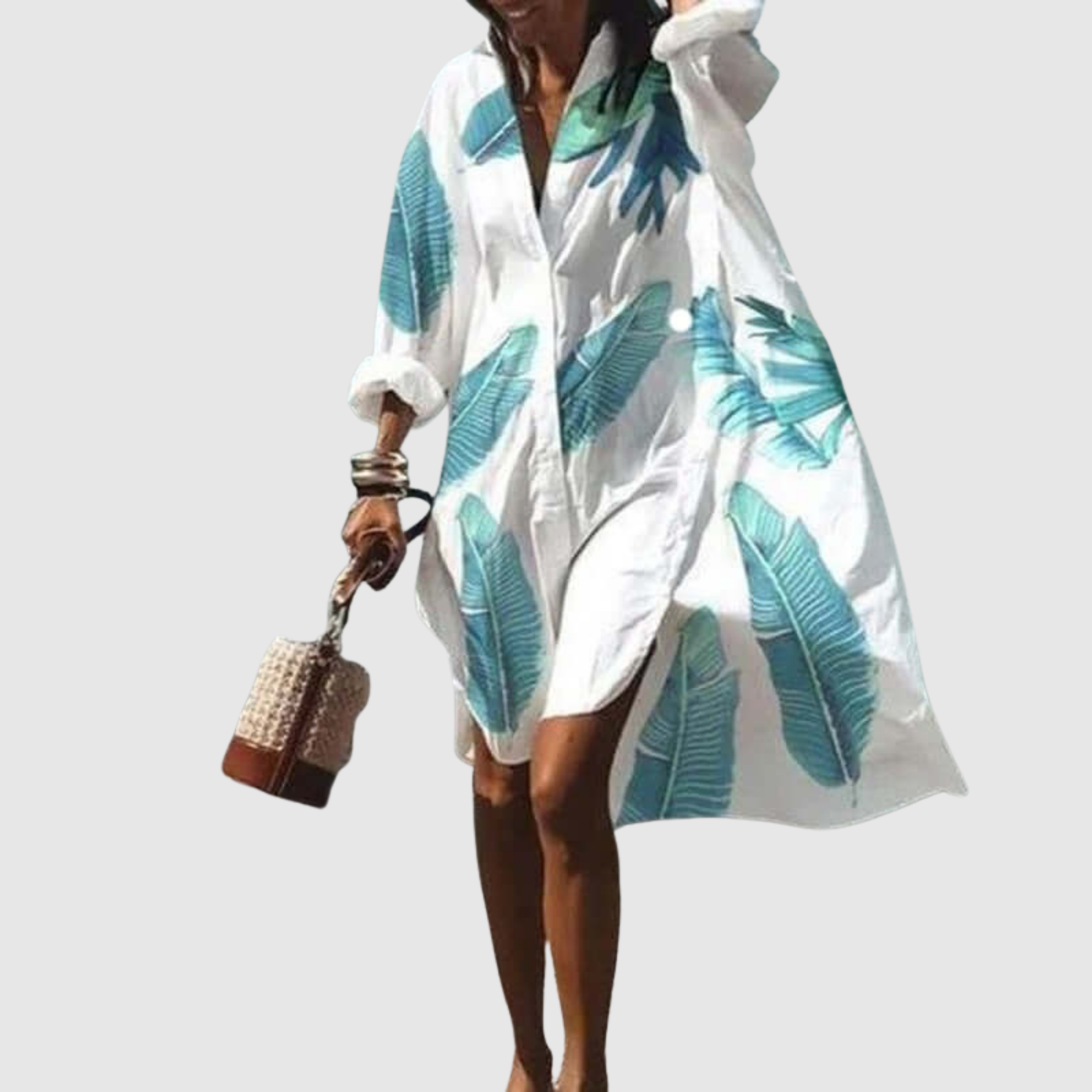 Eliška – Plážové šaty z lehké bavlny s potiskem