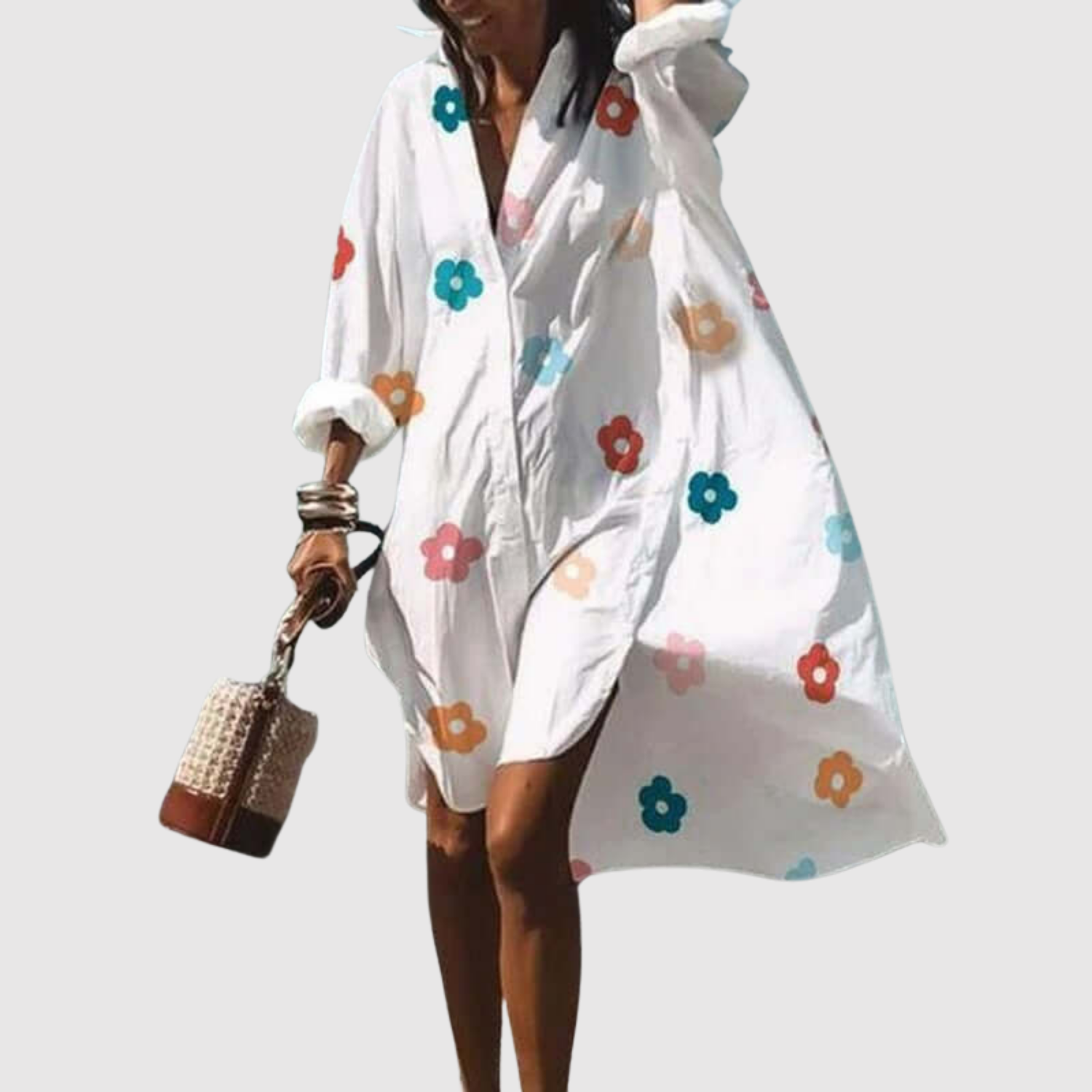 Eliška – Plážové šaty z lehké bavlny s potiskem