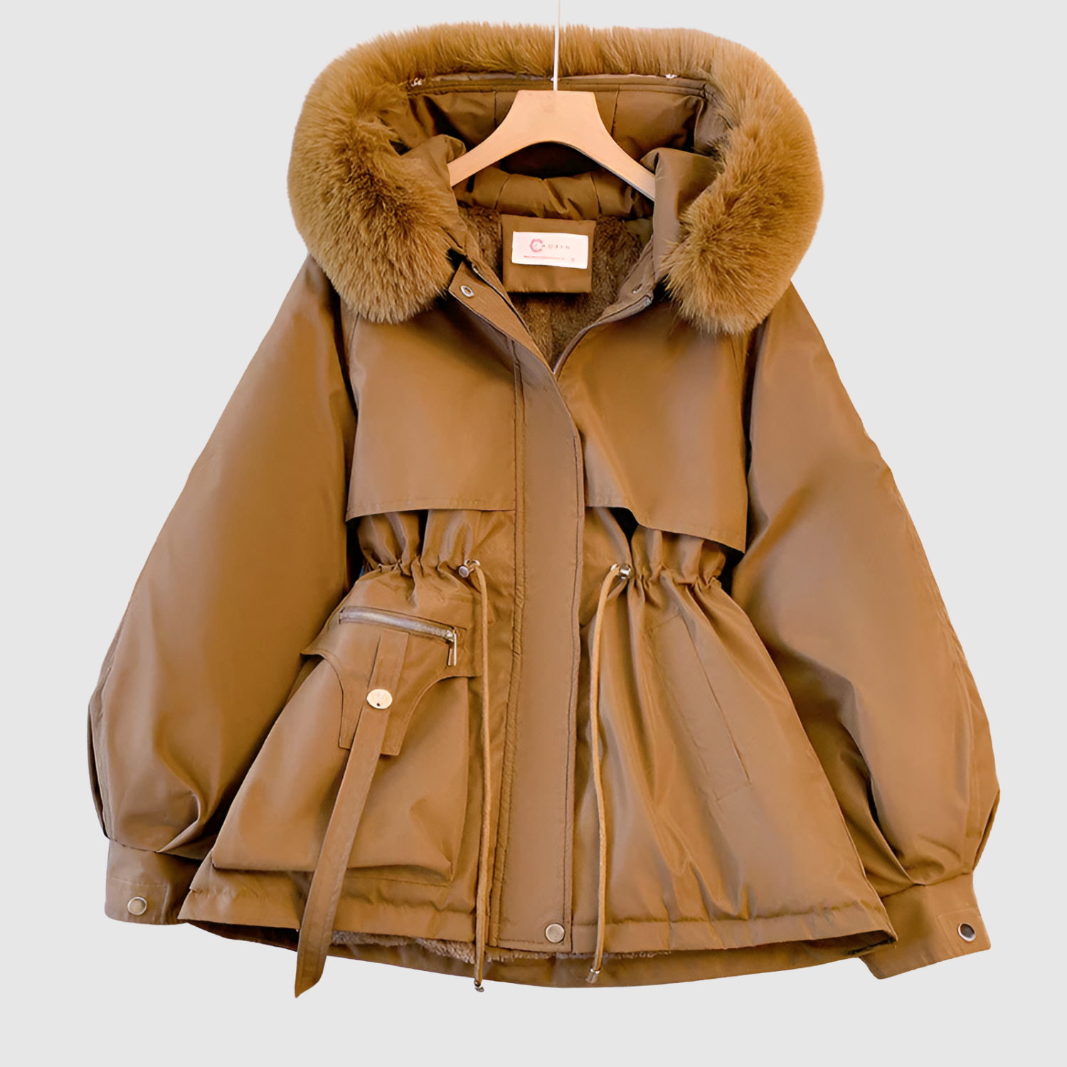 Jelena - Zimní park s péřovou kapucí