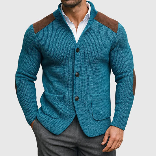 Šimon – Elegantní pletený kardigan s kontrastními rameny