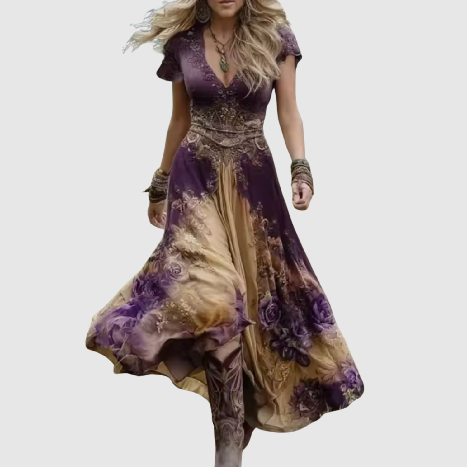 Eliška - Bohemian maxi šaty s výšivkou a lehkým textilem