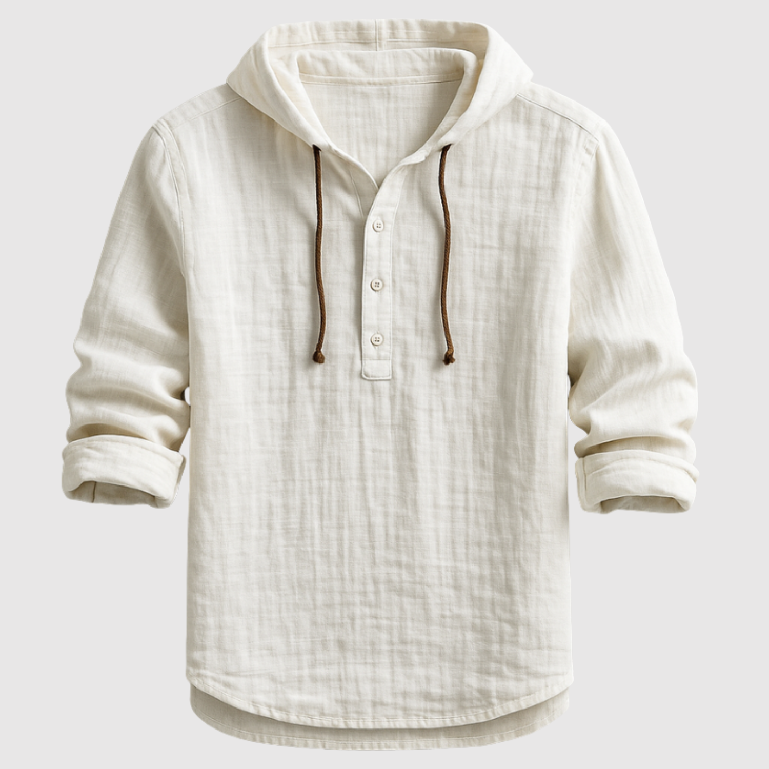 Adrian - Elegantní lněná blůza s kapucí