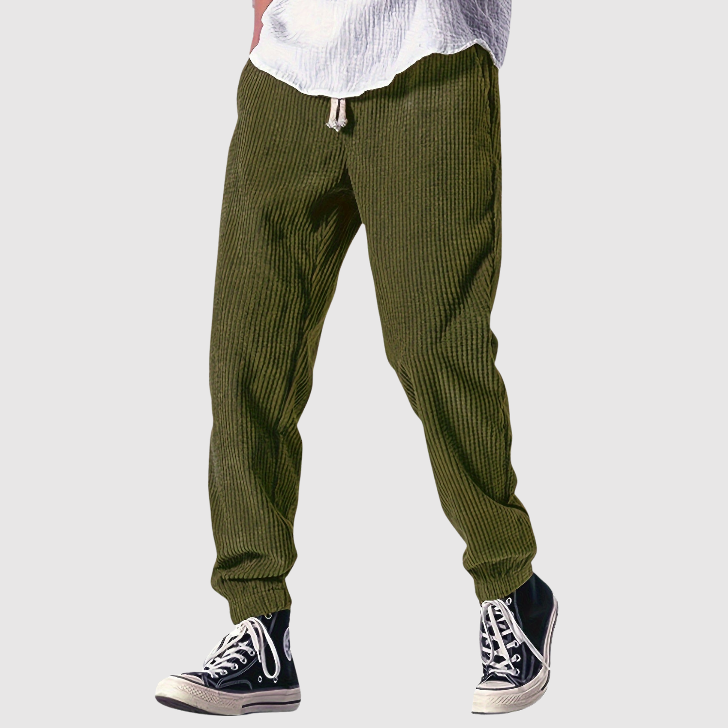 Leo – Casual kalhoty s páskem v pase