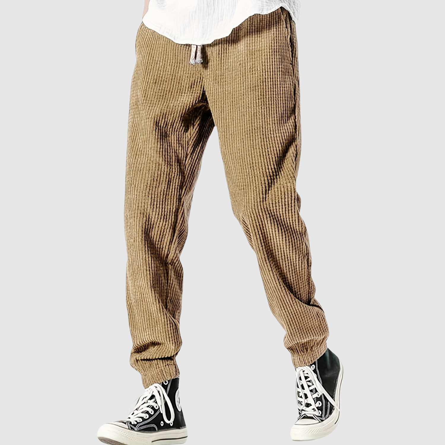 Leo – Casual kalhoty s páskem v pase