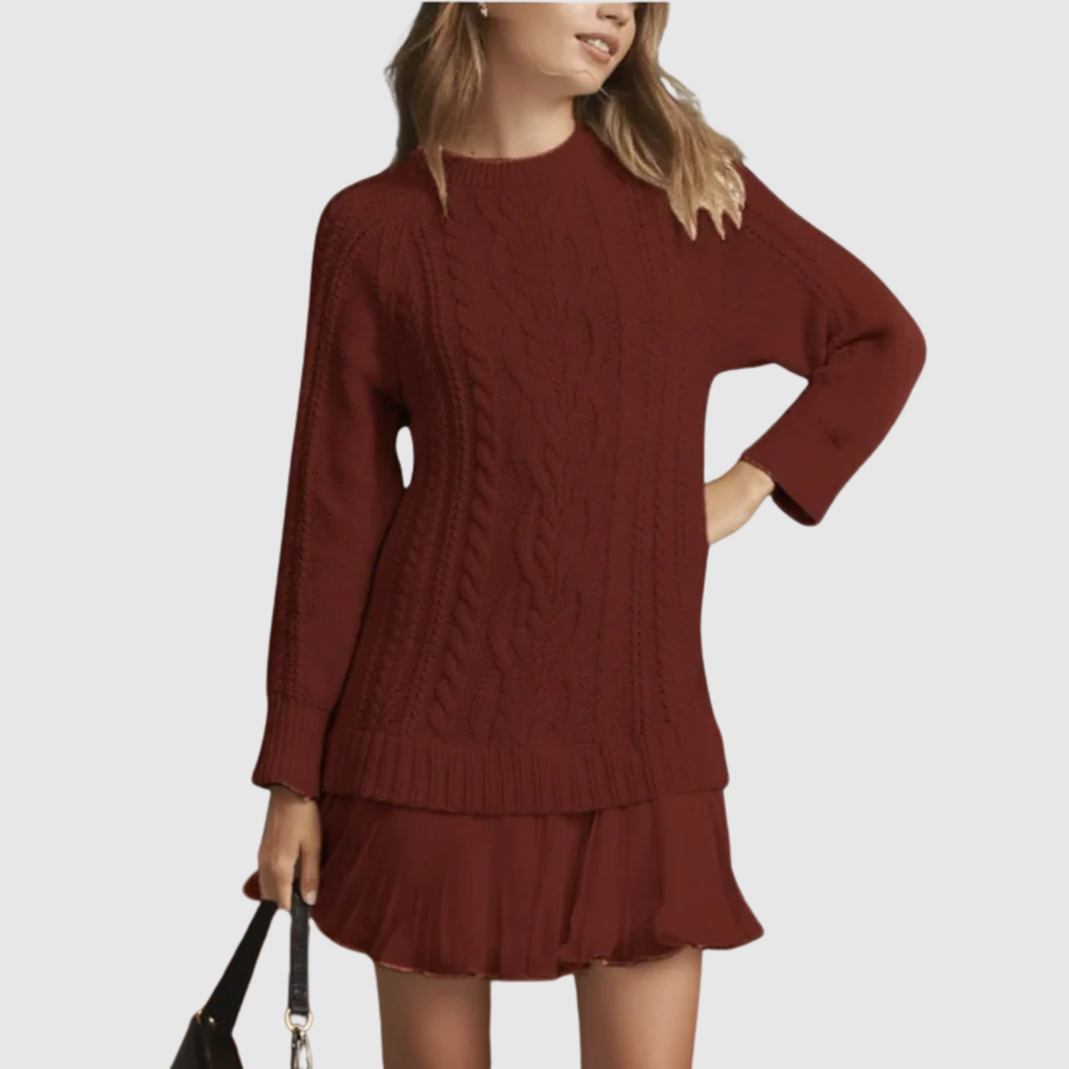 Eliška – Pletené šaty s zimním kouzlem