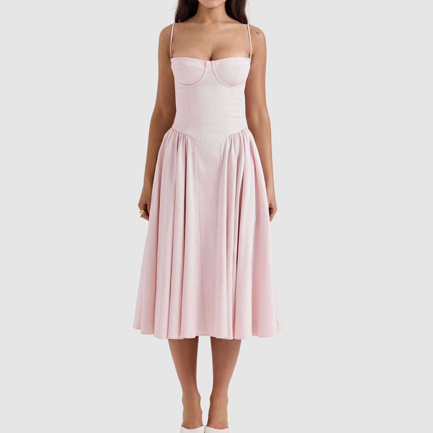 Eliška – Elegantní šaty s spadlými ramínky