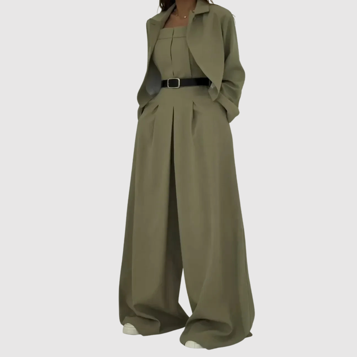 Natálie - Elegantní Overal s Bustierem a Krátkým Blazerem