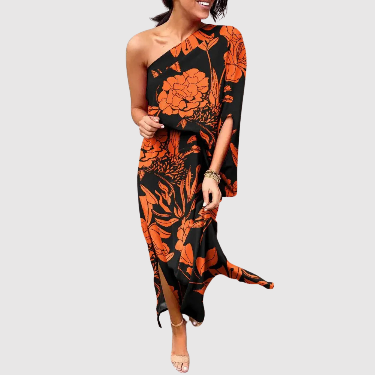 Eliška – Šaty s asymetrickým střihem a květinovým vzorem