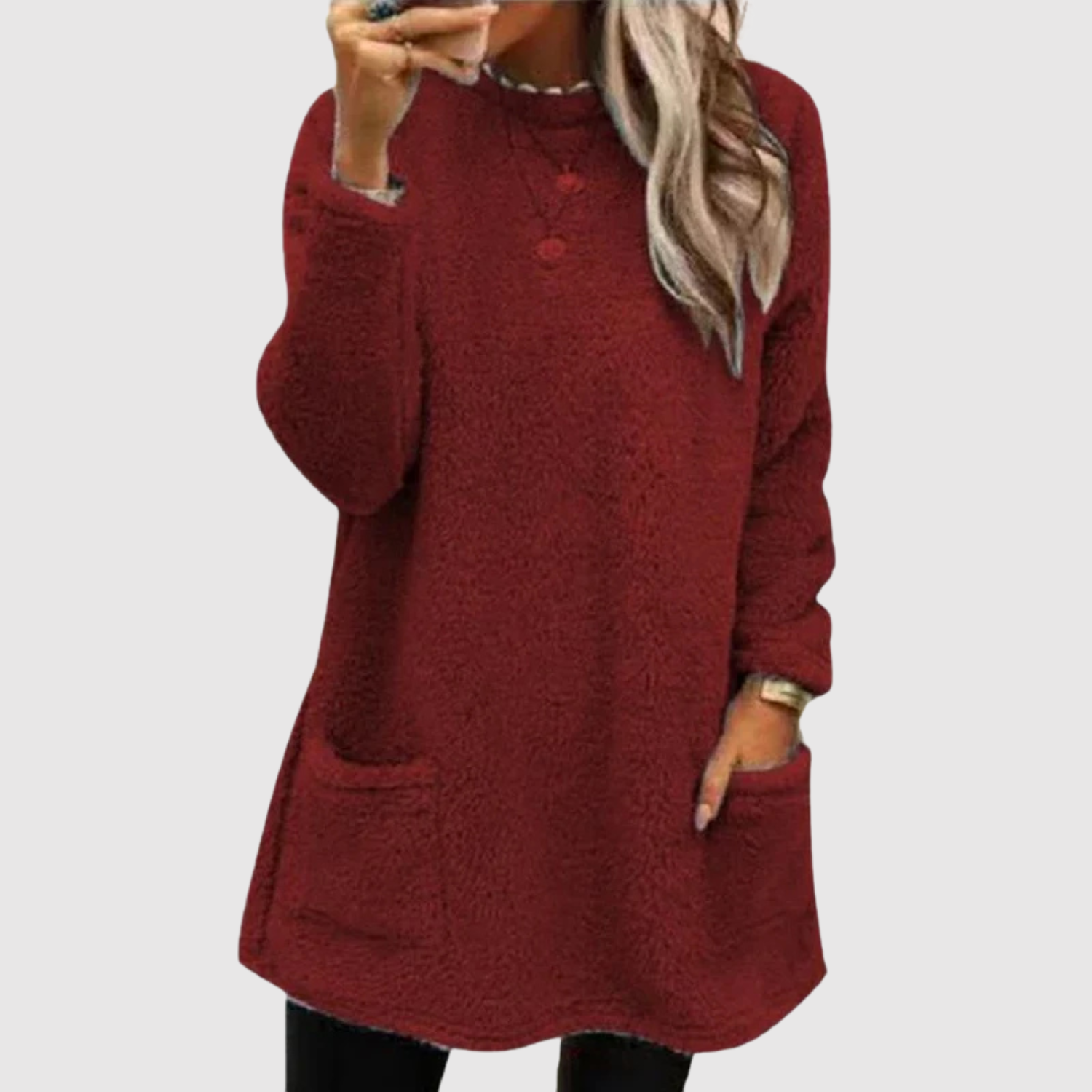 Nora – Dlouhá mikina s měkkým fleece