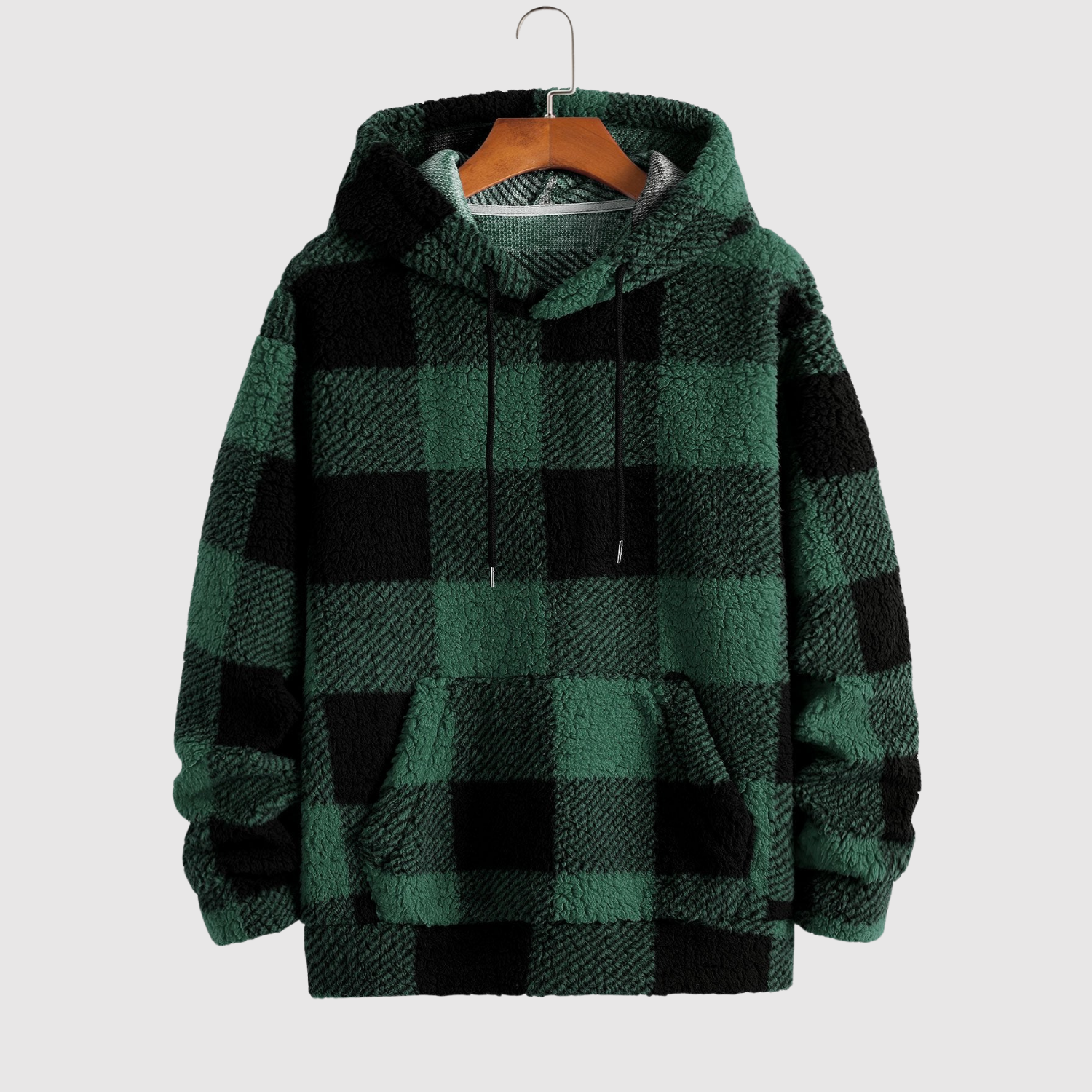 Daniel – Károvaná mikina z teddy fleece