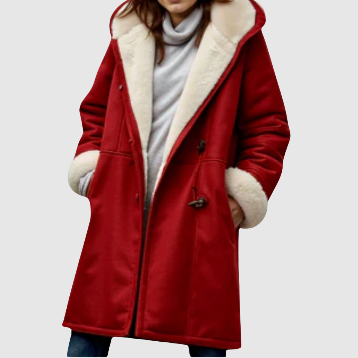 Jelena – Oversize zimní bunda s kontrastním límcem