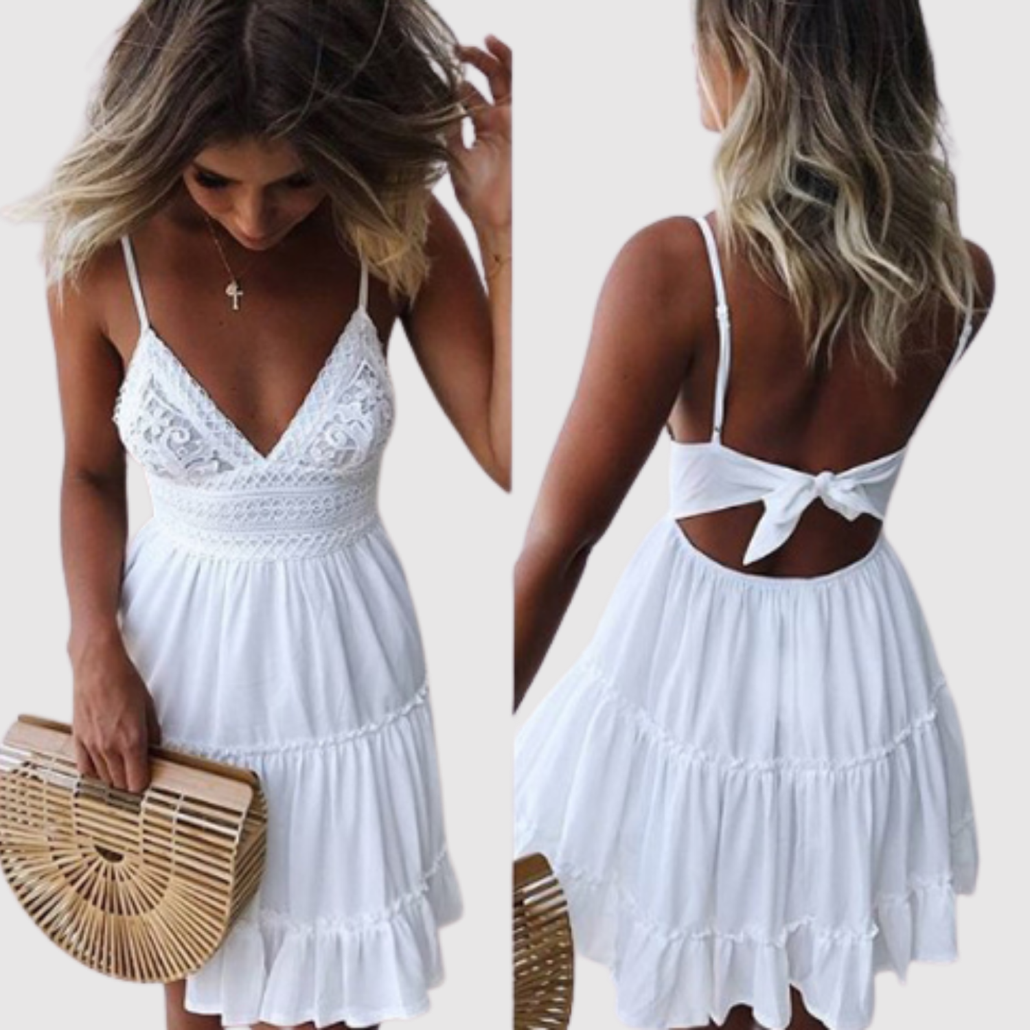 Eliška – Krátké letní šaty s odhaleným zády