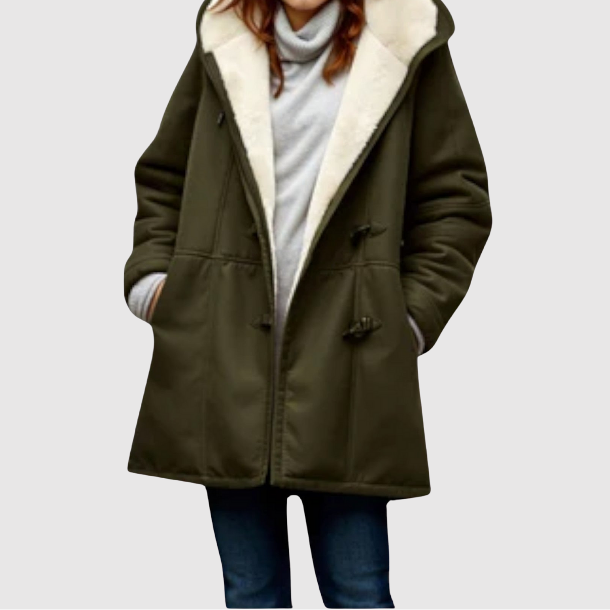 Jelena – Oversize zimní bunda s kontrastním límcem