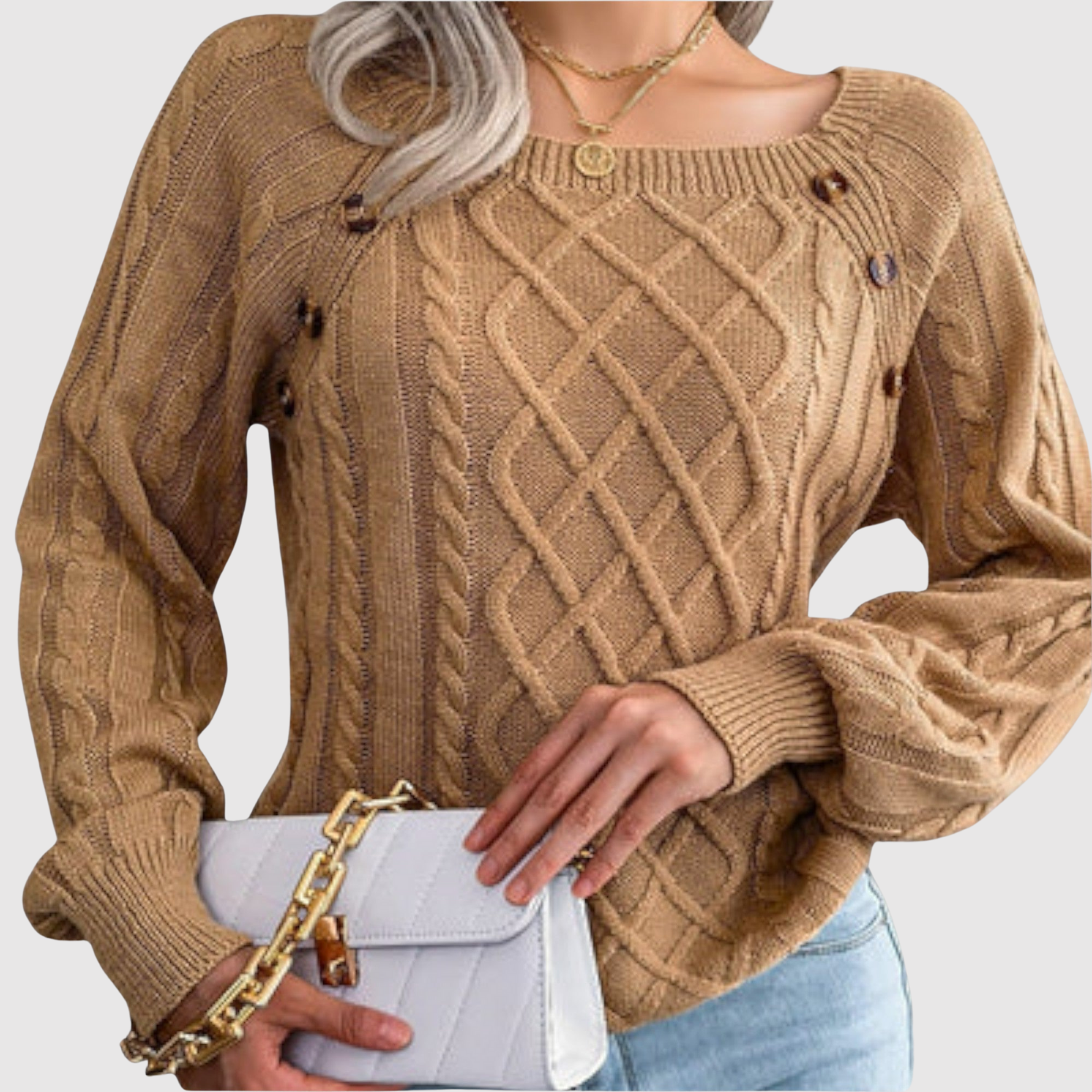 Nora – Pulovr s dekorativními knoflíky