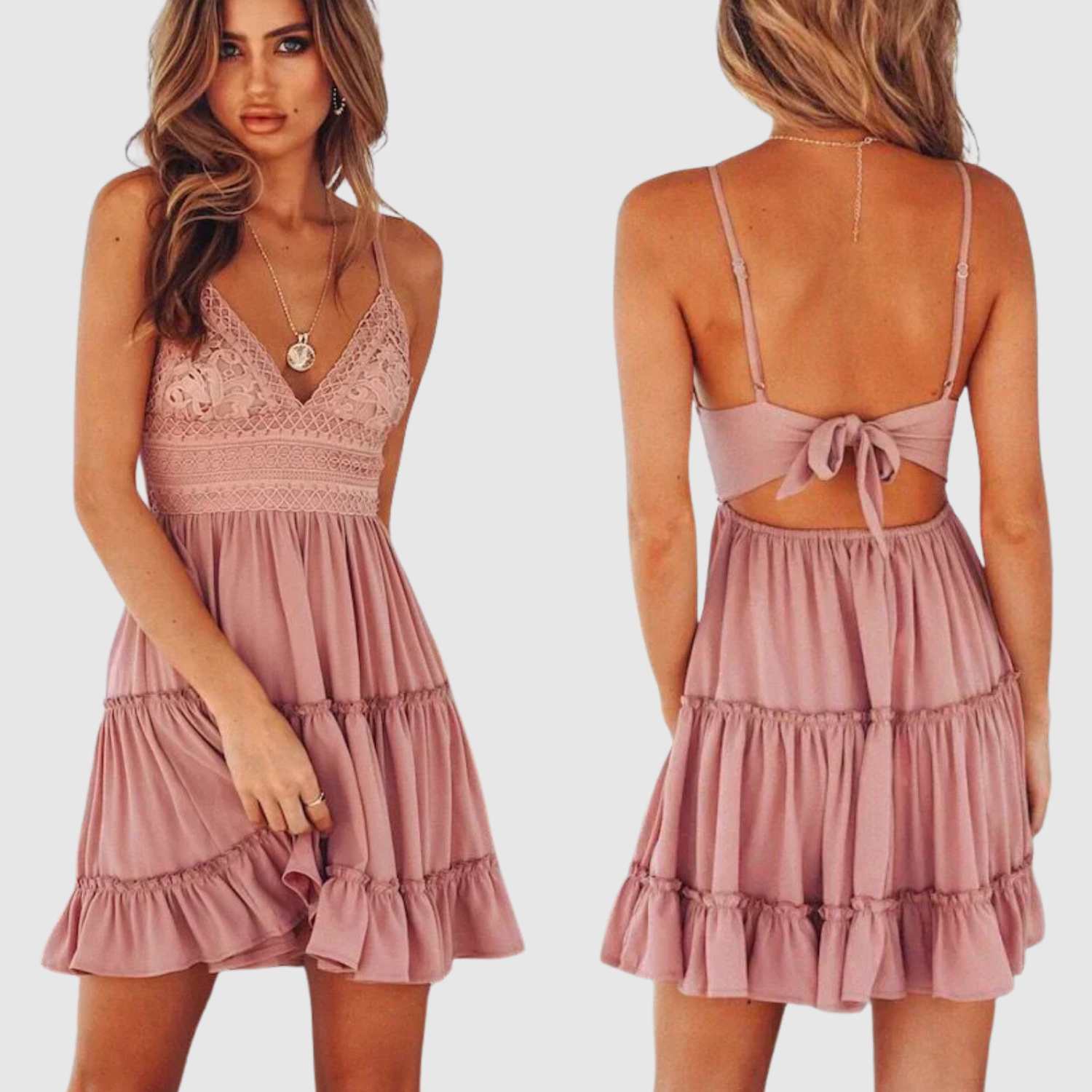 Eliška – Krátké letní šaty s odhaleným zády