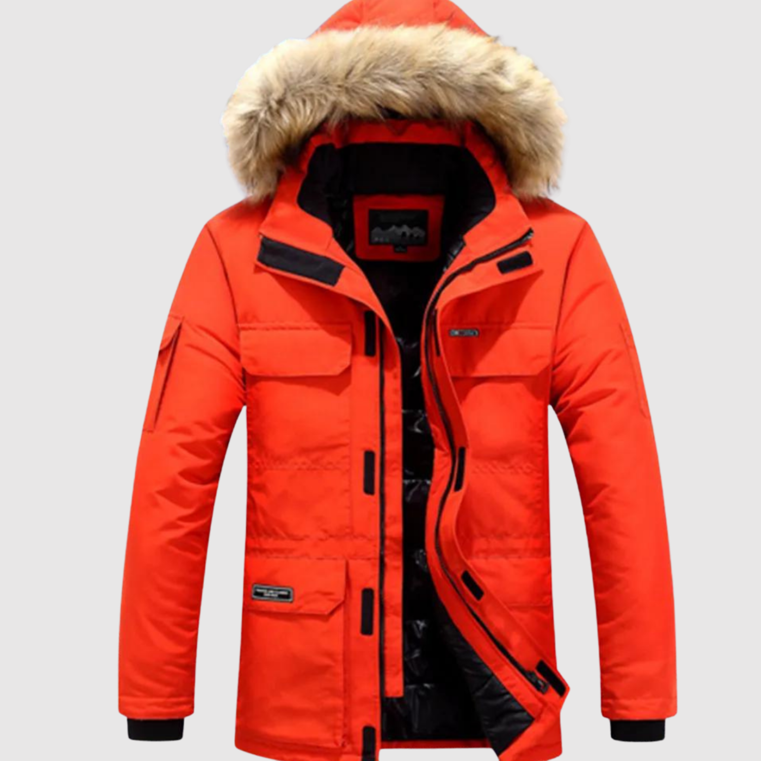 Marek – Zimní parka s koženým límcem a termoforem