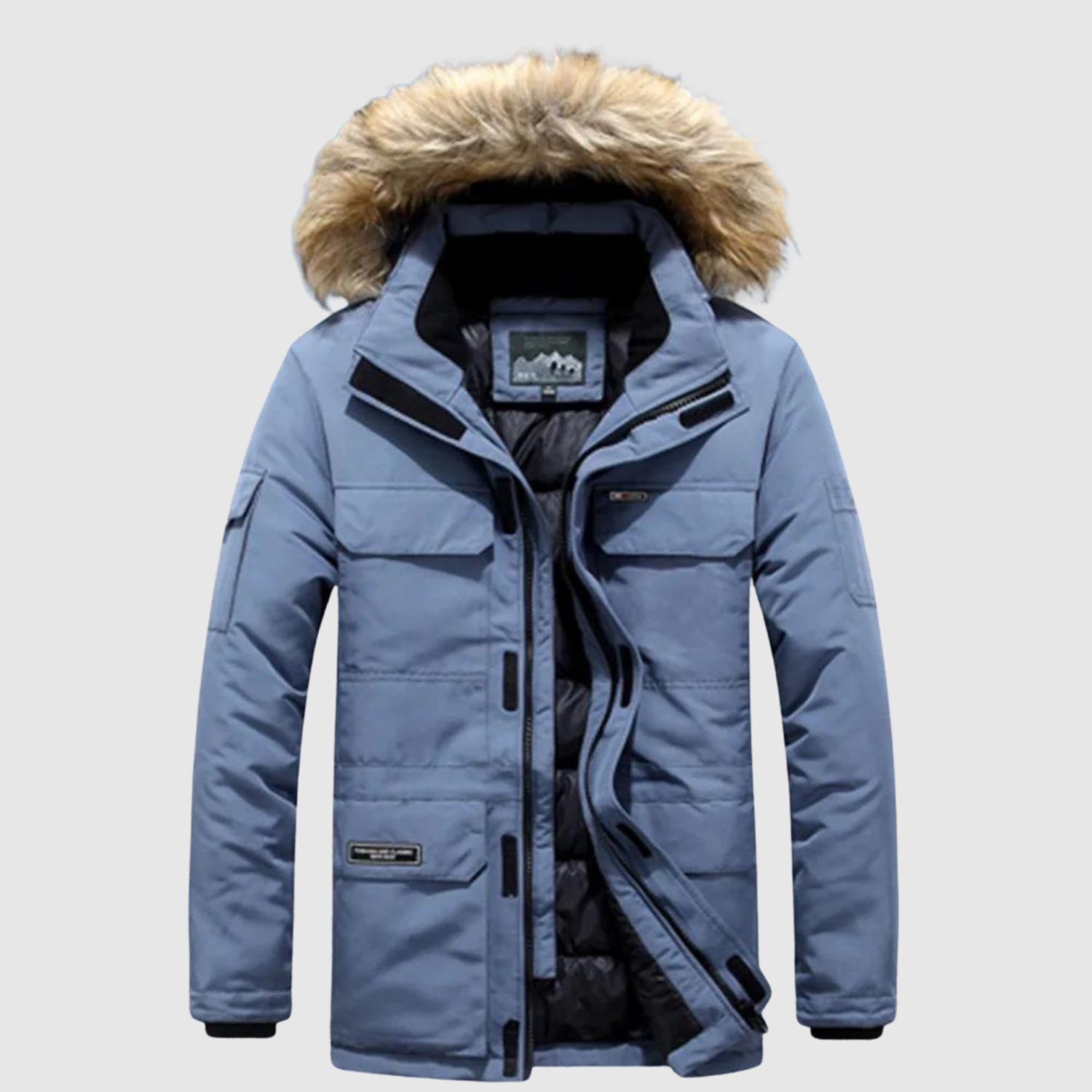 Marek – Zimní parka s koženým límcem a termoforem