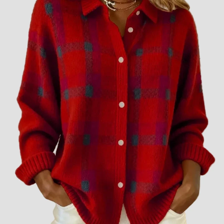 Anny | Elegantní kostkovaný svetr