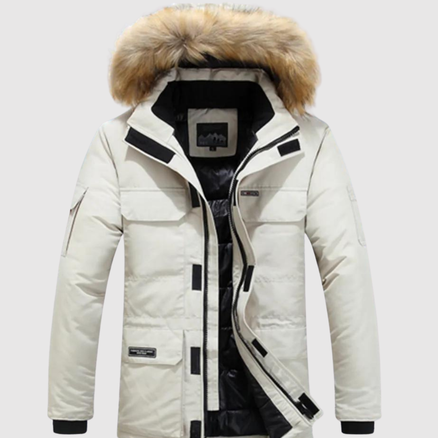 Marek – Zimní parka s koženým límcem a termoforem