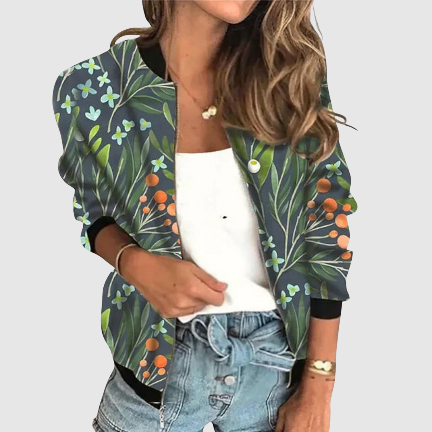 Silvie – Bomber jacket s potiskem a flitry