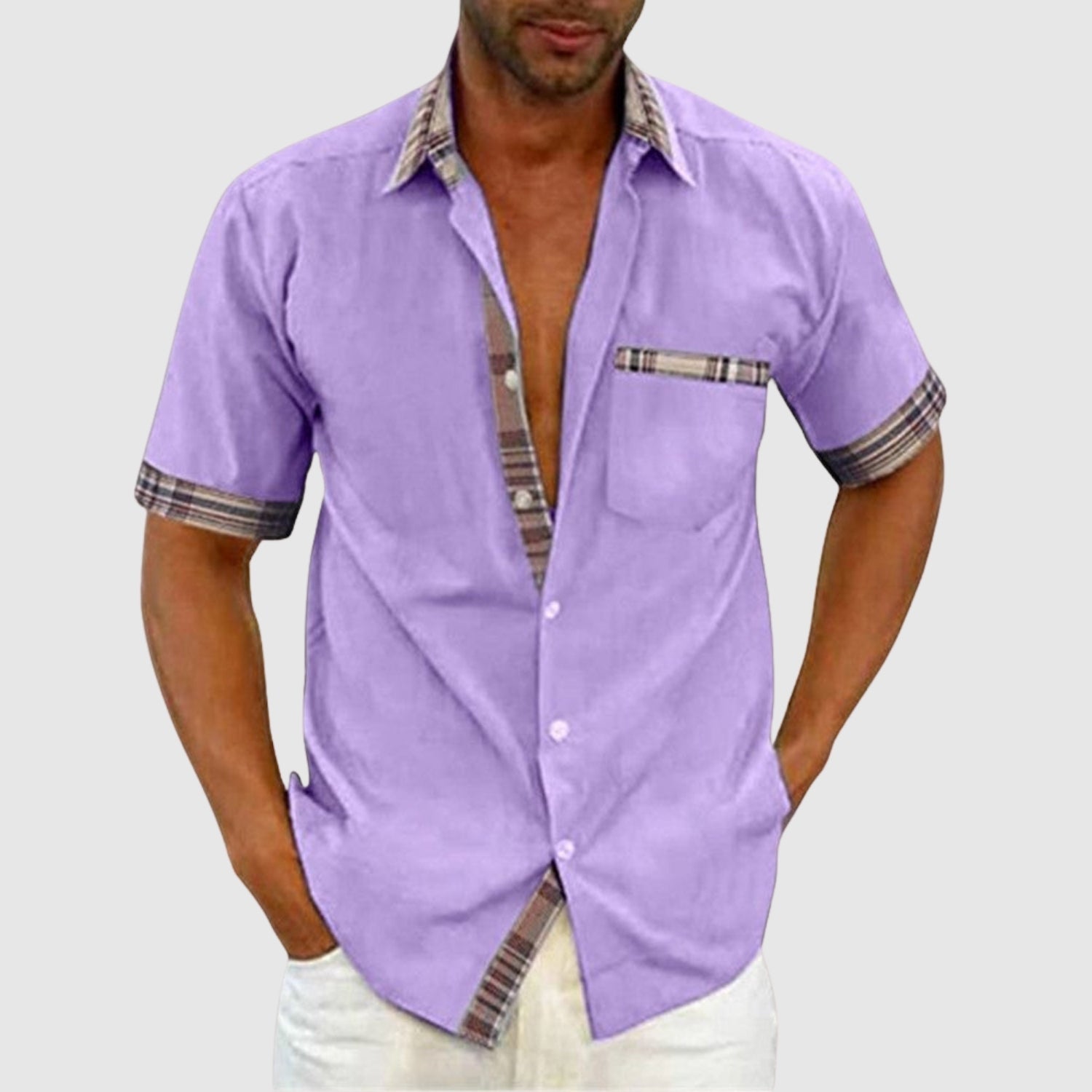 Adrian – Krátký rukáv casual košile