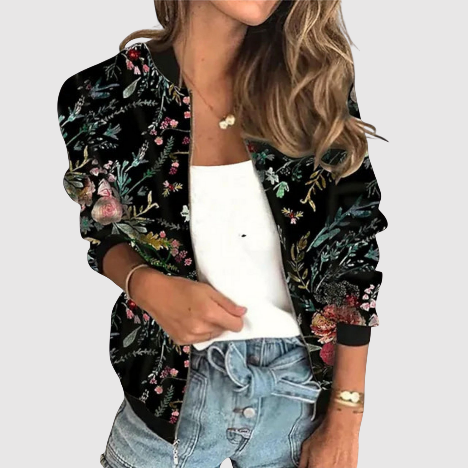 Silvie – Bomber jacket s potiskem a flitry