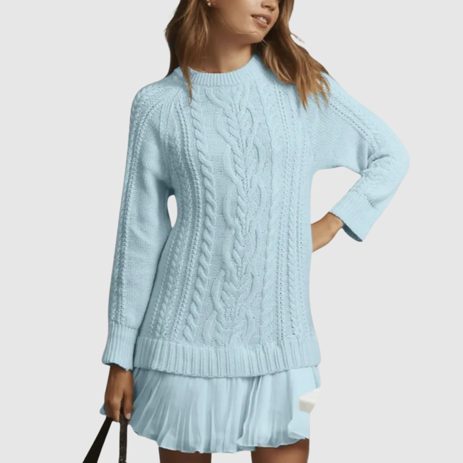 Eliška – Pletené šaty s zimním kouzlem