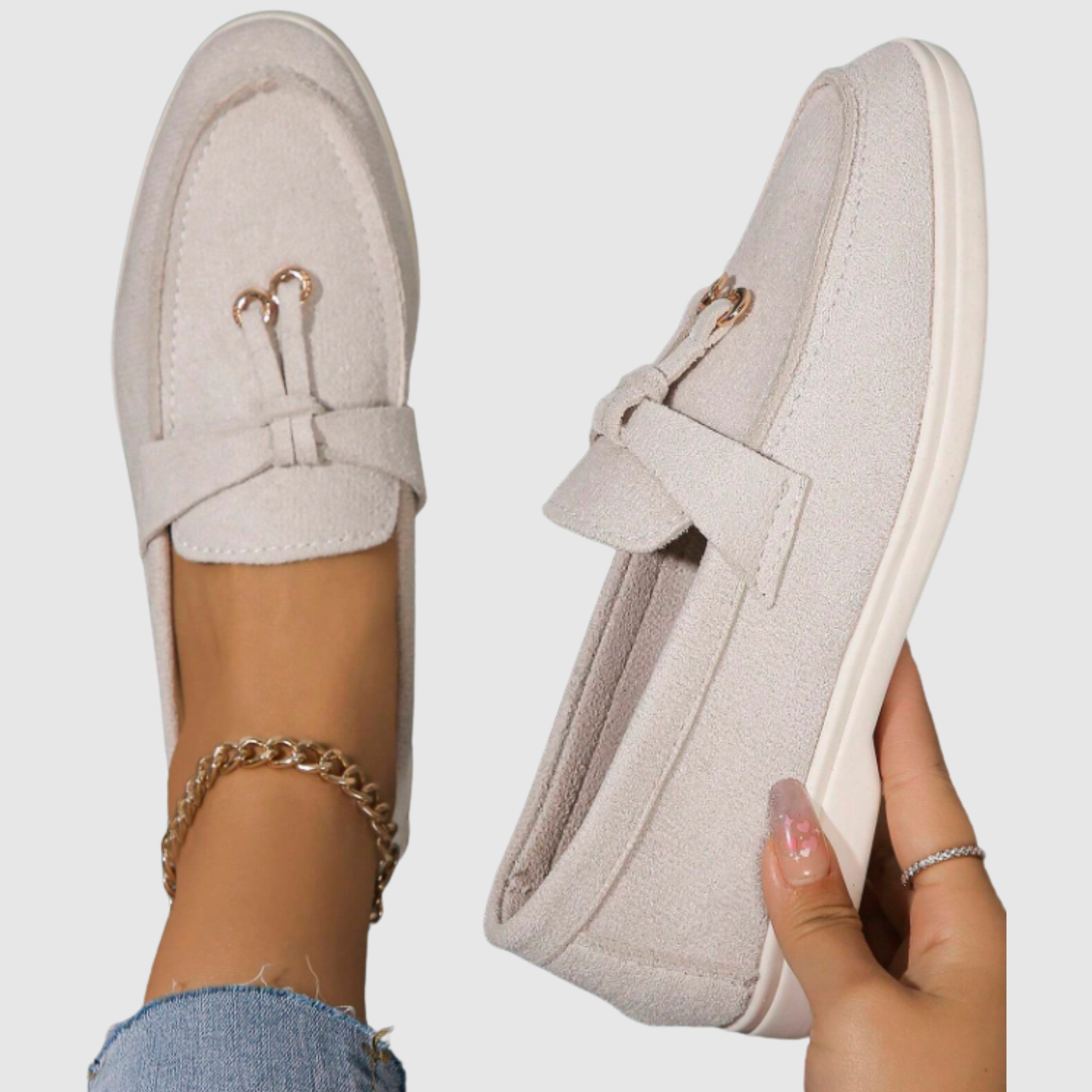 Lara – Pohodlné plátěné loafers s elegantními detaily