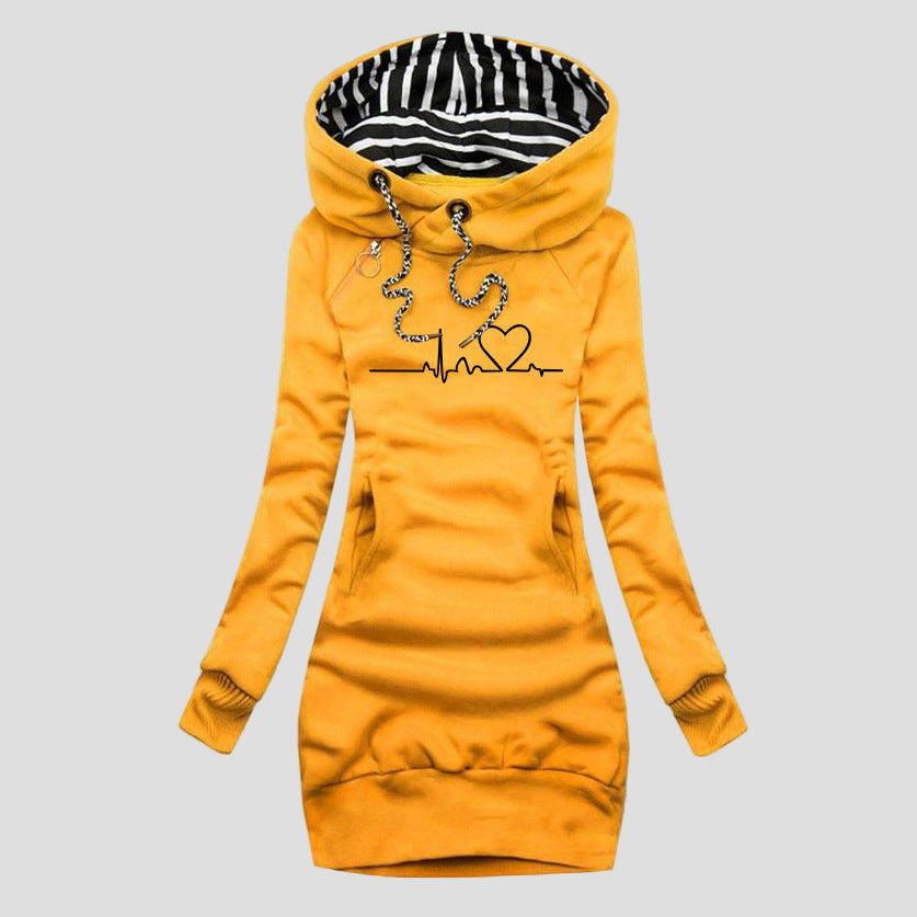 Lucie | Šaty-svetr s motivem srdečního tepuu