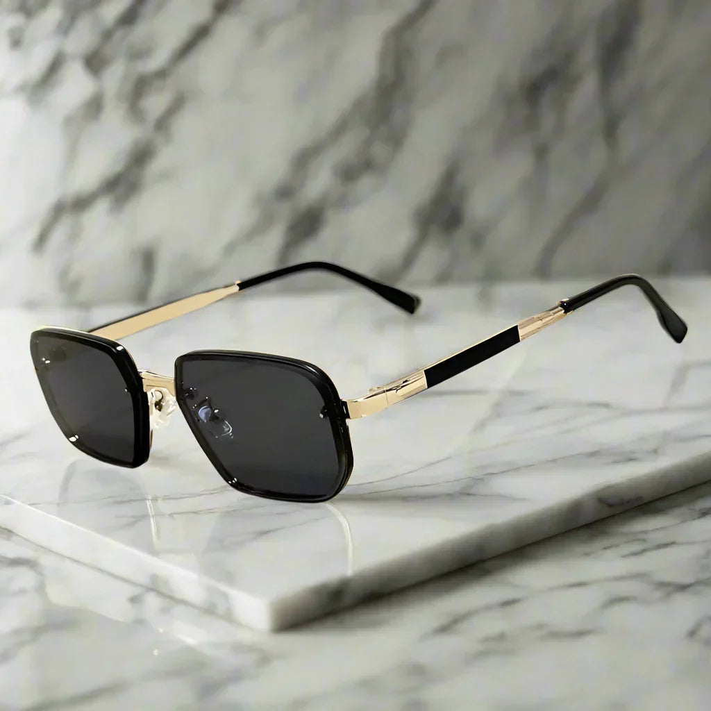 Alex – Sluneční brýle s čtvercovým kovovým rámem