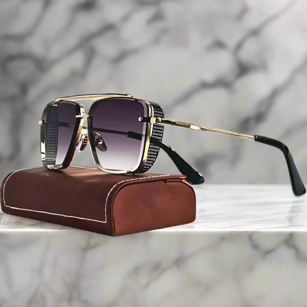 Alex – Letní sluneční brýle z kovu a acetátu