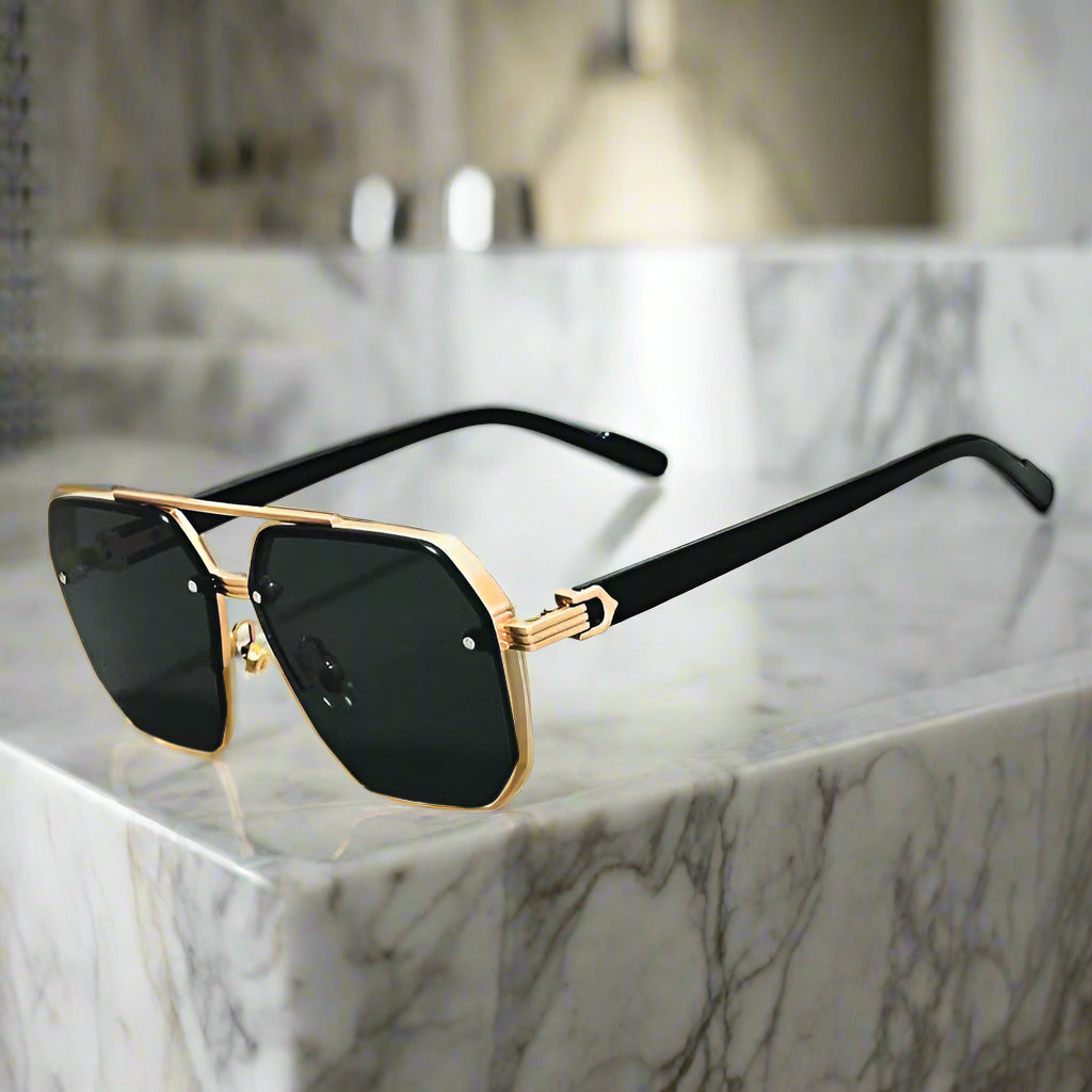 Alex – Čtvercové sluneční brýle s kovovým rámem