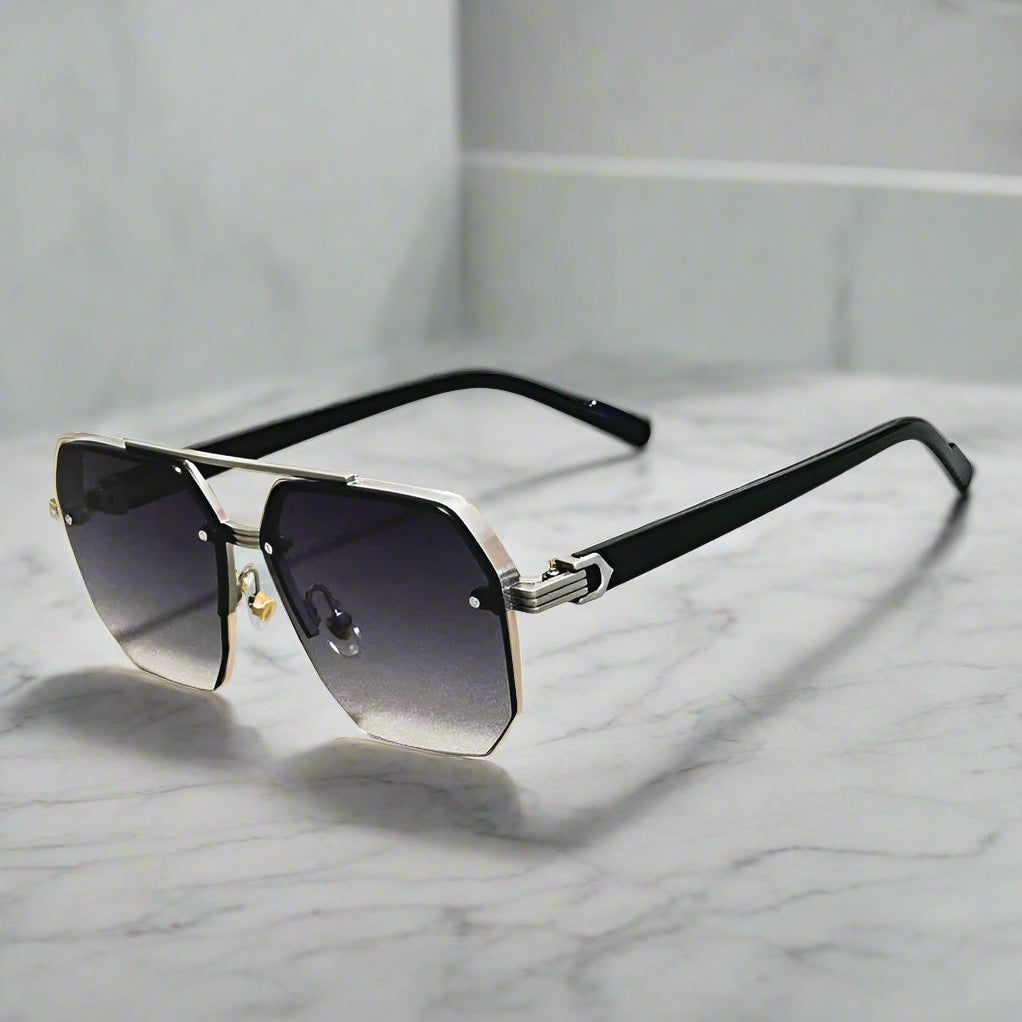 Alex – Čtvercové sluneční brýle s kovovým rámem