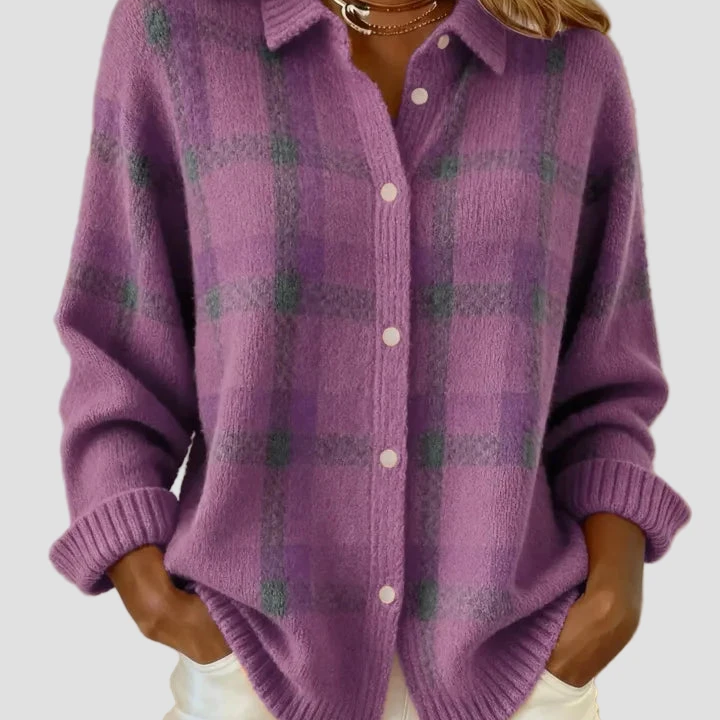 Anny | Elegantní kostkovaný svetr