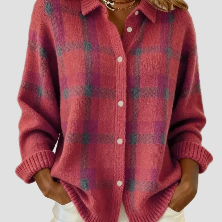 Anny | Elegantní kostkovaný svetr