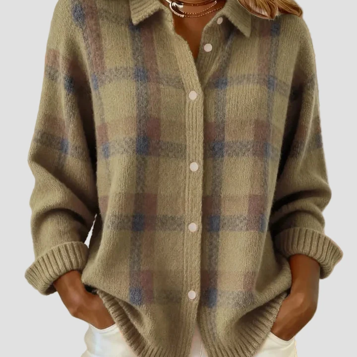 Anny | Elegantní kostkovaný svetr